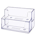 Dnhcll 1 Pack Clear Business Card Holder 2 Tiers Plastic Card Stand Organizer Card Holder Display For Home Office, Desktop, And