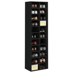 vidaXL Shoe Cubby, Shoe Cabinet with 22 Compartments, Shoe Rack, Shoe Storage Organizer for Entryway Hallway Bedroom Dorm Room, Black Engineered Wood