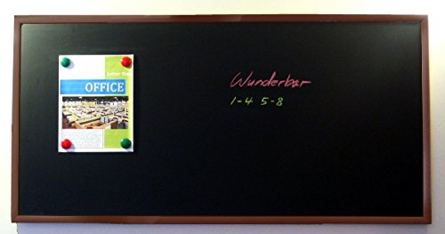 48' X 24' Framed Magnetic Black Board/Chalk Board (Dark Brown Veneer Wood Frame)