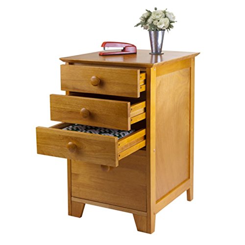 Ergode Wood Studio Home File Cabinet | Durable & Timeless Design | Ample Storage for Files & Office Essentials | Legal & Letter Size | Solid Wood & Composite | Honey Finish