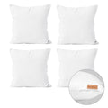 Encasa Homes Throw Pillow Covers Only (No Insert) (16X16) - Sublimation Blank White 4 Pc Pack With Invisible Zipper -Polyester T