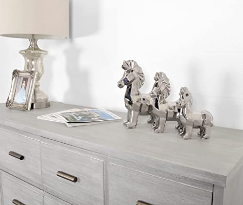 Afd Home Mirrored Chrome Horses Set Of 3