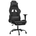vidaXL Faux Leather Gaming Chair with Adjustable Seat and Backrest – Black Modern Style