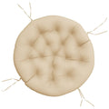 vidaXL Comfortable Round Outdoor Cushion in Beige - Weather- Oxford Fabric Seat Cushion with Hollow Fiber Filling and Non-Slip D