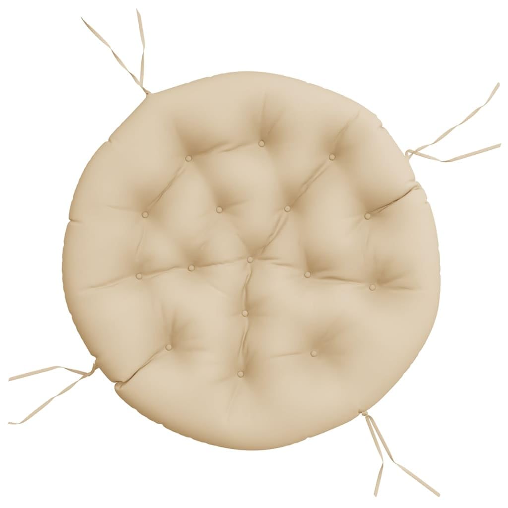 vidaXL Comfortable Round Outdoor Cushion in Beige - Weather- Oxford Fabric Seat Cushion with Hollow Fiber Filling and Non-Slip D