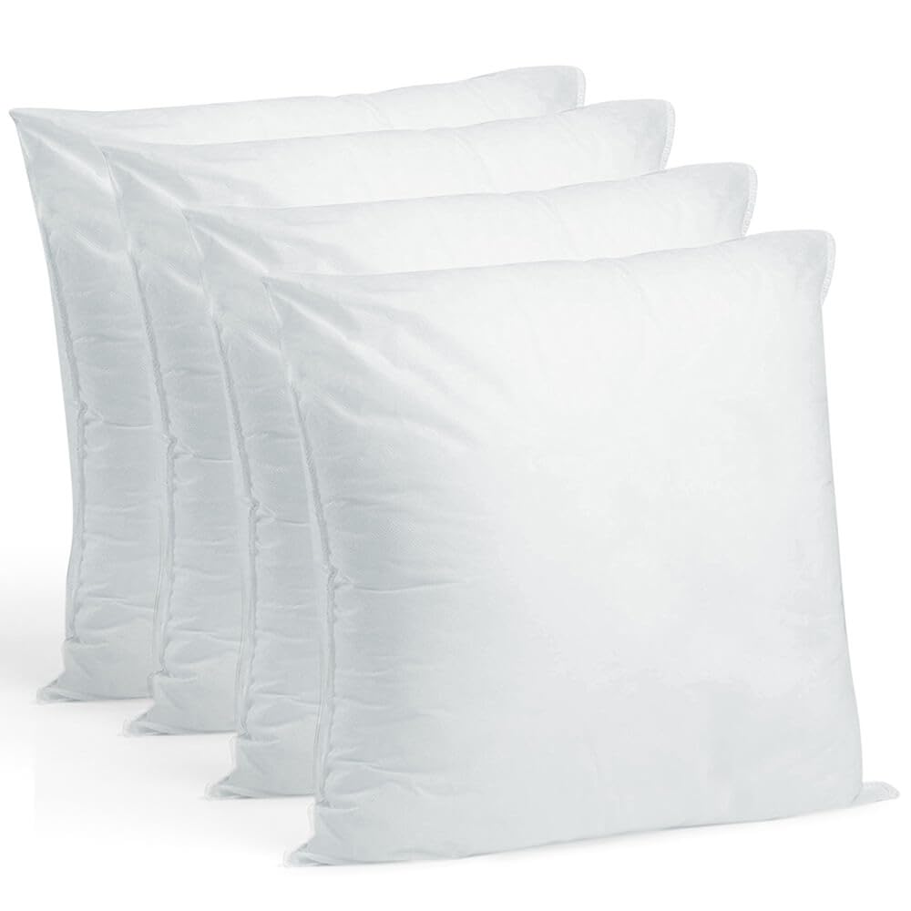 Hometex Canada Pillow Insert 15'' x 15'' Polyester Filled Standard Cover (4 Pack)