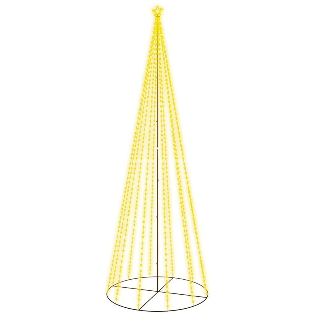 vidaXL Christmas Cone Tree Warm White 732 LEDs 63"x196.9"