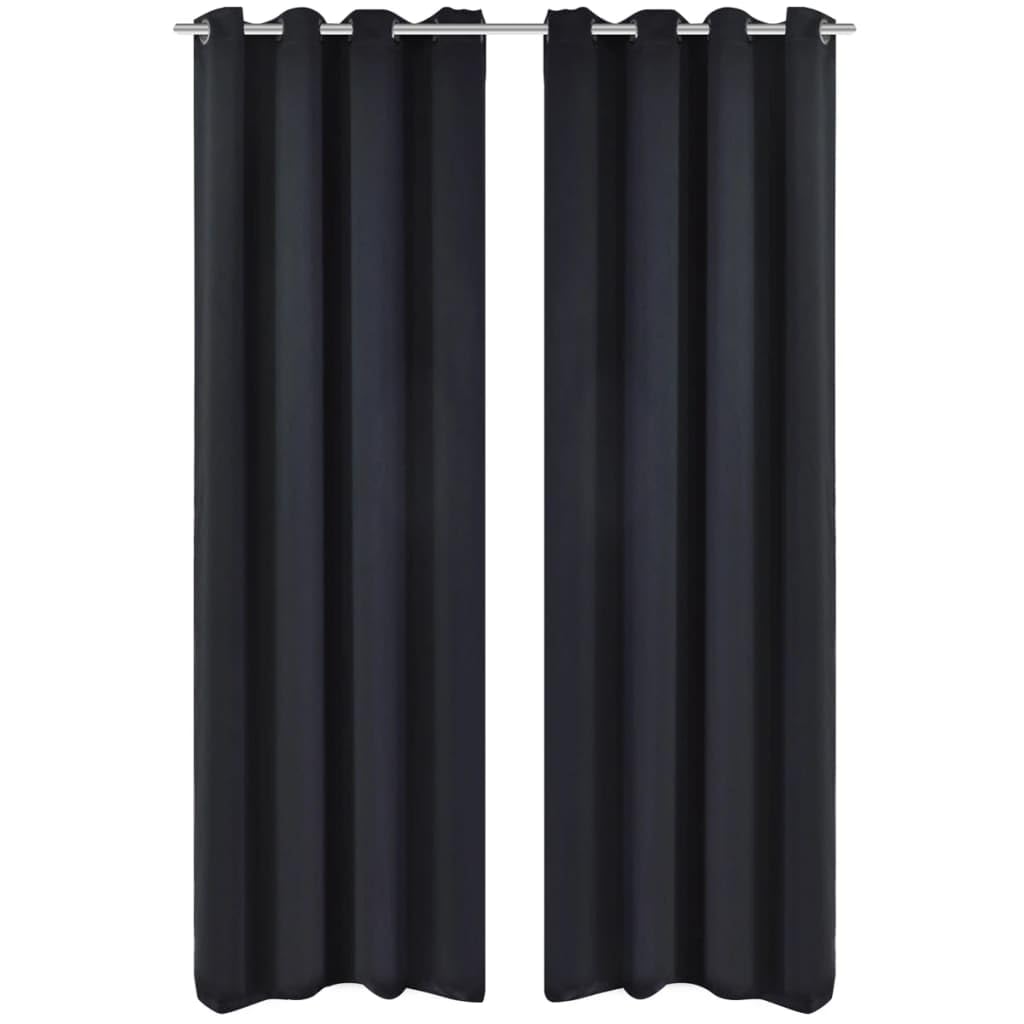 Online Gym Shop CB17290 Blackout Curtains with Metal Rings44; Black - 53 x 96 in. - 2 Piece