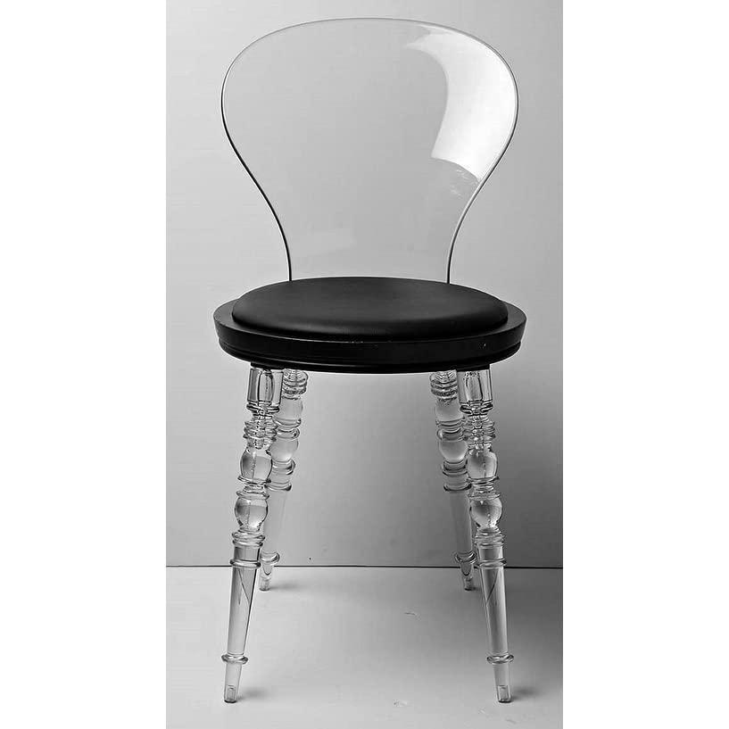 Creative Images Clear PC Dining Chair Black