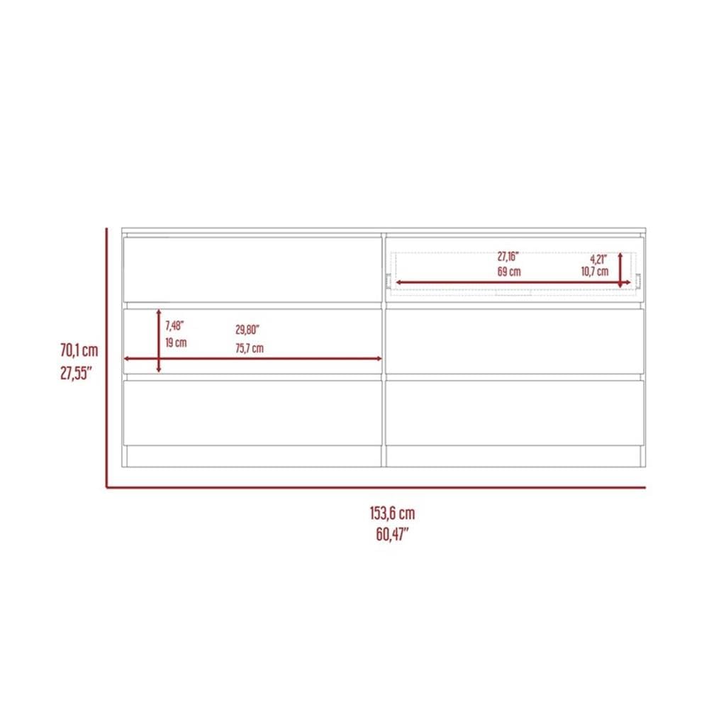 FM FURNITURE Tryon 2 Piece Bedroom Set Multi-Color Engineered Wood