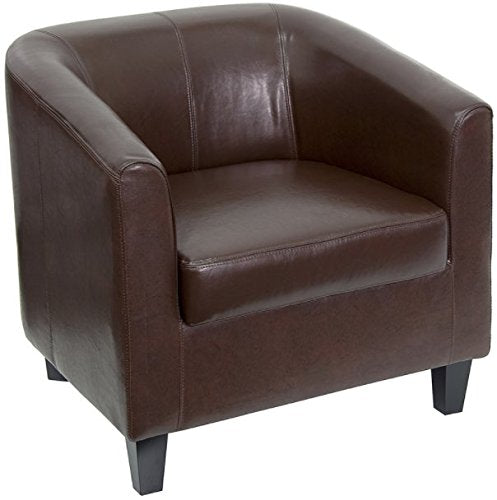 Flash Furniture Brown Leather Office Guest Chair / Reception Chair