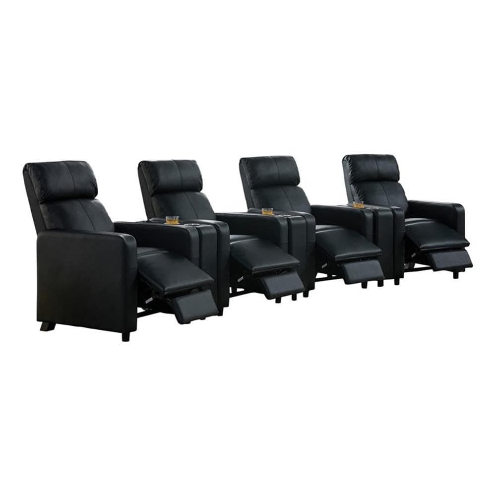 Coaster Toohey 7-Piece Theater Seating (4R), Black