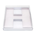 WENPACK 12 Cardboard Letter Shaped Mache Decorative Strawberries Fillable Sweets Flower Box with Clear Lid (White, H)