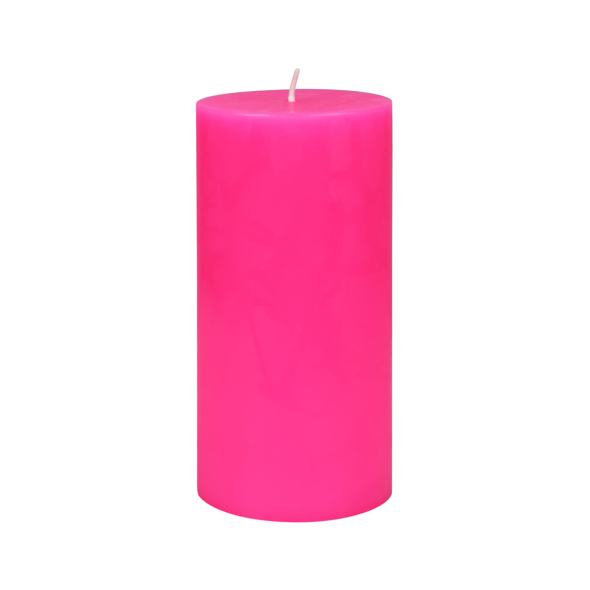 Zest Candle Pillar Candle, 3 by 6-Inch, Hot Pink