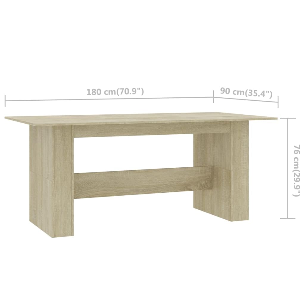 vidaXL Dining Table Sonoma Oak 70.8&quot;x35.4&quot;x29.9&quot; Chipboard