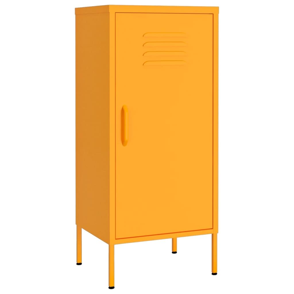 vidaXL Storage Cabinet Mustard Yellow 16.7&quot;x13.8&quot;x40&quot; Steel