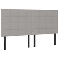 Vidaxl Headboard 4 Pcs, Upholstered Headboard For Bed Home, Bed Headboard With Wooden Leg, Bedroom Furniture, Light Gray 39.4"X2"X30.7"/34.6" Fabric