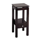 Ergode Wood Stafford End Table | Classic & Contemporary Design | Oyster Gray Finish | Drawer & Shelf | Solid & Composite Wood | 19.9' W x 18.9' D x 22' H (16018-VV) (92714-VV)