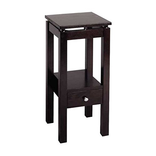 Ergode Wood Stafford End Table | Classic & Contemporary Design | Oyster Gray Finish | Drawer & Shelf | Solid & Composite Wood | 19.9' W x 18.9' D x 22' H (16018-VV) (92714-VV)