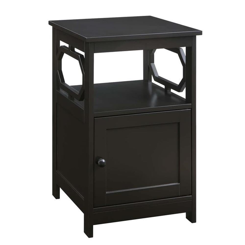 Convenience Concepts Omega End Table with Cabinet, Espresso