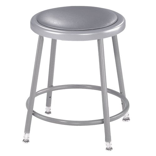 6400 Padded Stool With Backrest Fixed Height 18&quot; H