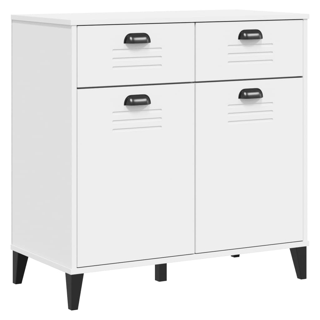vidaXL Sideboard Storage Buffet - Industrial Style, White Engineered Wood with Drawers & Doors, Living Room/Dining Room/Bedroom Cabinet
