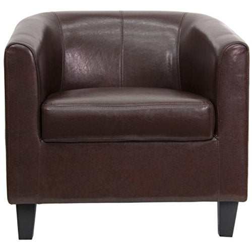 Flash Furniture Brown Leather Office Guest Chair / Reception Chair
