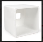 Bunusual White Tissue Box Cover - Modern Tissue Holder, Lacquer High Gloss Finish & Rounded Edges - Cube Square Box. Bathroom, D