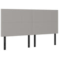 Vidaxl 4X Headboards Home Indoor Bed Accessory Bedroom Upholstered Headboard Bed Header Furniture Light Gray 35.4"X2"X30.7"/34.6" Fabric