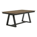 Intercon Harper Trestle Table, Brushed Brown & Pecan Furniture