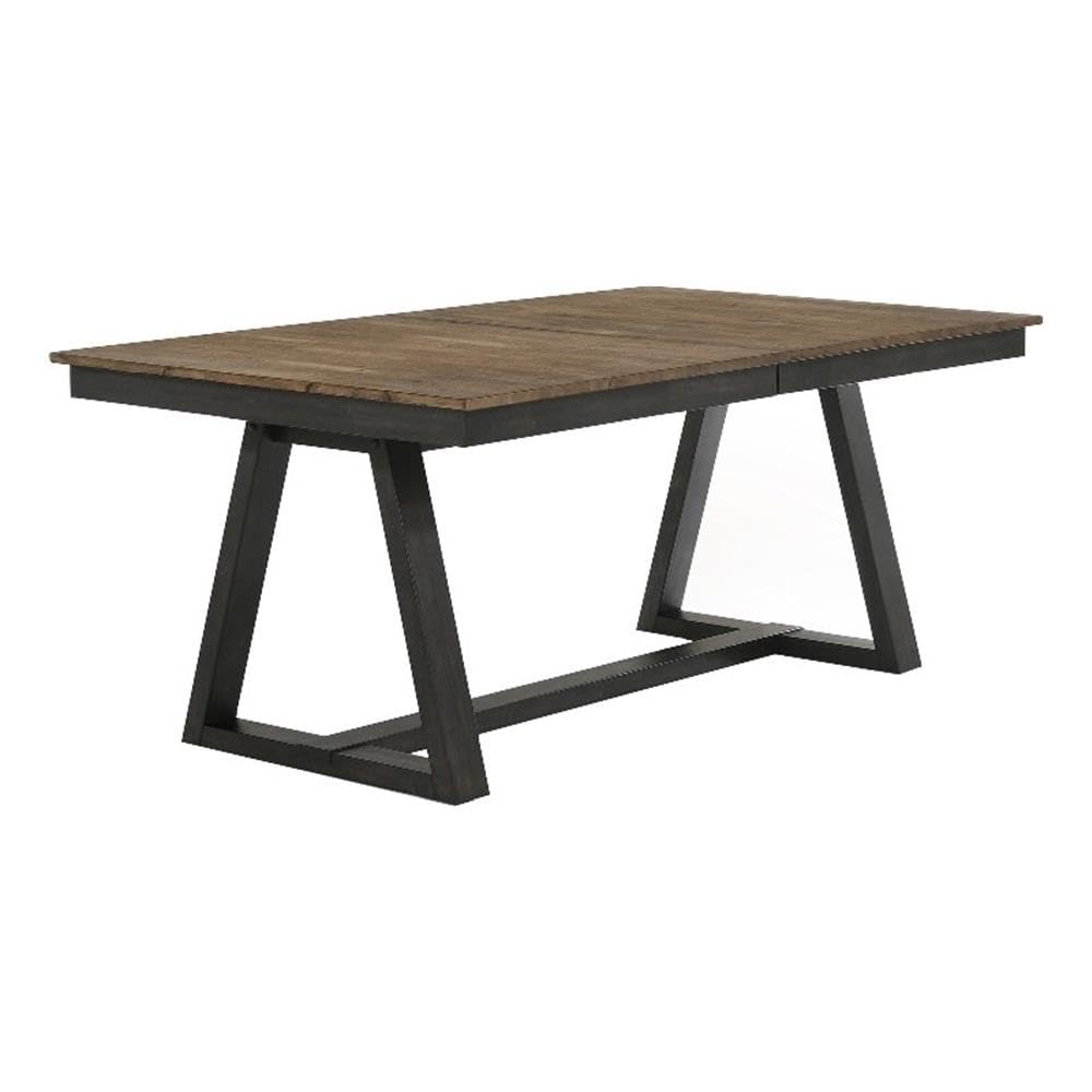 Intercon Harper Trestle Table, Brushed Brown & Pecan Furniture