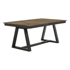Intercon Harper Trestle Table, Brushed Brown & Pecan Furniture