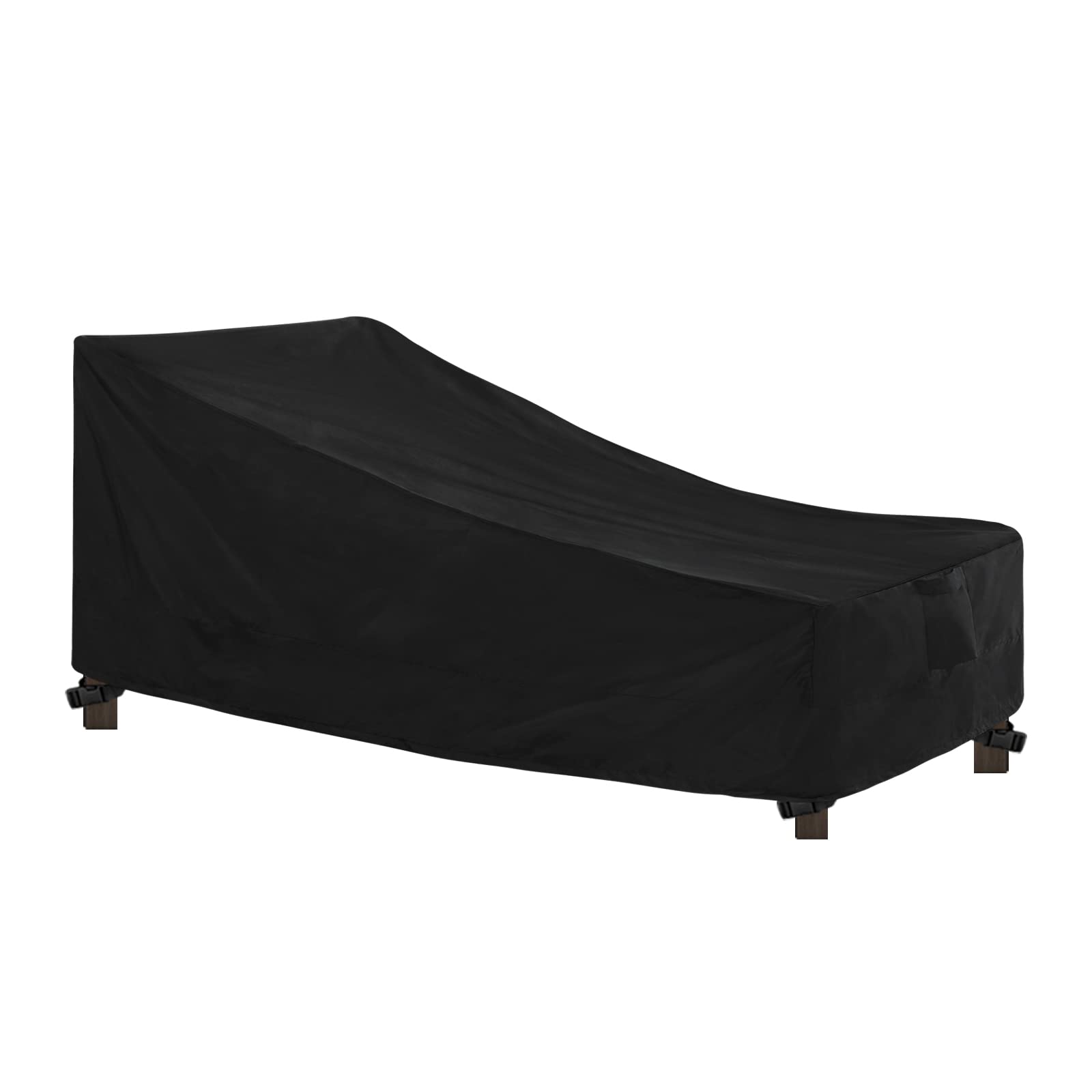 Easy-Going Waterproof Patio Lounge Chair Cover Uv Resistant Outdoor Chaise Lounge Covers With Tape Sealed Seam(1 Pack-78Wx35.5Dx33H Inch, Black)