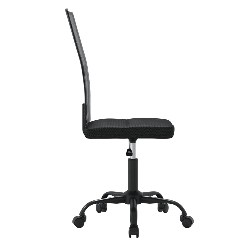 vidaXL Office Chair in Breathable Black Mesh Fabric with Adjustable Height and 360-Degree Swivel Design - Sturdy Metal and Plywood Frame