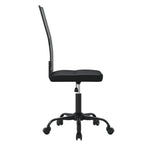 vidaXL Office Chair in Breathable Black Mesh Fabric with Adjustable Height and 360-Degree Swivel Design - Sturdy Metal and Plywood Frame