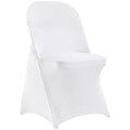 VEVOR White Stretch Spandex Chair Covers - 30 PCS, Folding Kitchen Chairs Cover, Universal Washable Slipcovers Protector, Remova