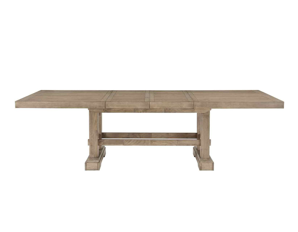 Steve Silver Furniture Napa Rectangular Dining Table, 72"-90"-108" Table w/Two-18 Leaves, Transitional Design, Seats 10, Twin Pedestal Base, Dining Room/Kitchen, 42" D x 72" W x 30" H, Sand
