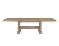 Steve Silver Furniture Napa Rectangular Dining Table, 72"-90"-108" Table w/Two-18 Leaves, Transitional Design, Seats 10, Twin Pedestal Base, Dining Room/Kitchen, 42" D x 72" W x 30" H, Sand