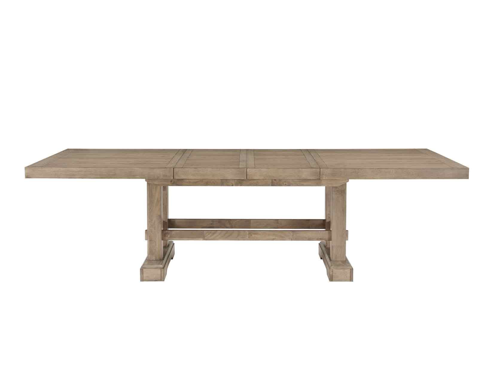 Steve Silver Furniture Napa Rectangular Dining Table, 72"-90"-108" Table w/Two-18 Leaves, Transitional Design, Seats 10, Twin Pedestal Base, Dining Room/Kitchen, 42" D x 72" W x 30" H, Sand
