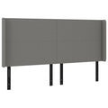 Vidaxl Fabric Led Headboard, Dark Gray, Solid Wood Construction, Classic Design, Suitable For Any Bedroom, Size: 64.2"X6.3"X46.5"/50.4"
