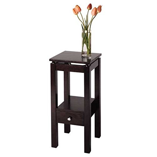 Ergode Wood Stafford End Table | Classic & Contemporary Design | Oyster Gray Finish | Drawer & Shelf | Solid & Composite Wood | 19.9" W x 18.9" D x 22" H (16018-VV) (92714-VV)