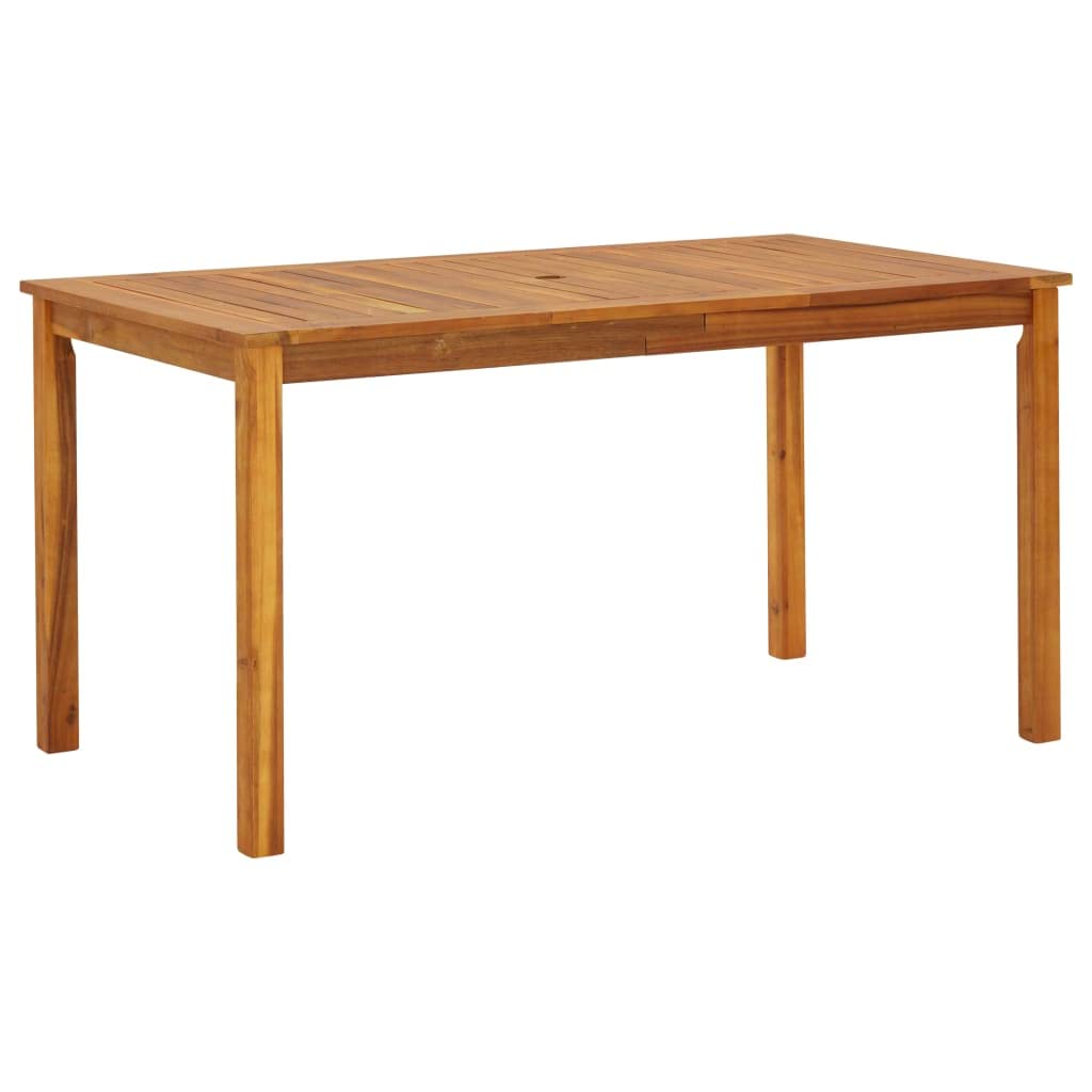 vidaXL Solid Acacia Wood Patio Table Patio Dining Dinner Balcony Backyard Terrace Dinette Wooden Table Home Outdoor Furniture 55