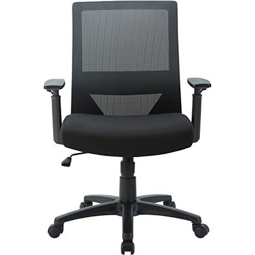 Lorell Mid-Back Mesh Task Chair, Black