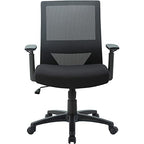 Lorell Mid-Back Mesh Task Chair, Black