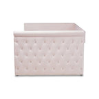 Baxton Studio Amaya Modern and Contemporary Fabric Upholstered Full Size Daybed with Trundle