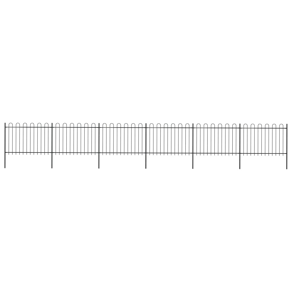 Vidaxl Garden Fence - Hoop Top Style, Powder-Coated Steel Construction, Maintenance-Free, Easy To Assemble, Extensible Length -