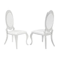 Coaster Home Furnishings Antoine Oval Back Side Chairs Cream and Chrome (Set of 2)