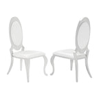 Coaster Home Furnishings Antoine Oval Back Side Chairs Cream and Chrome (Set of 2)