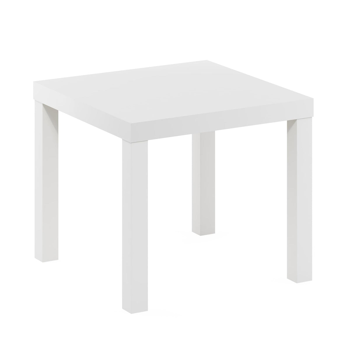 Furinno Classic Square Parsons Side End Table, 1-Pack, White