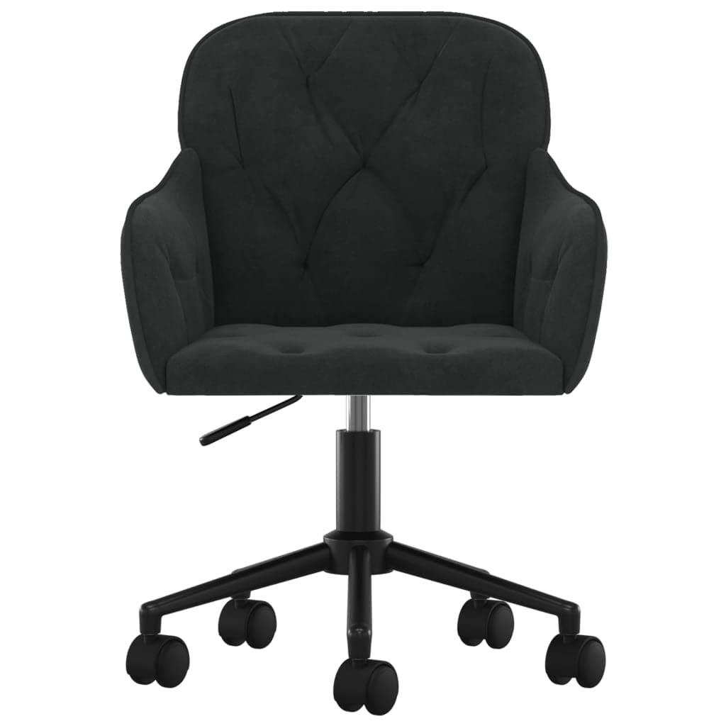 vidaXL Swivel Dining Chairs Set of 2 Black Velvet